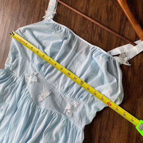 50s vintage Blue Women's Nightgown - Picture 11 of 12